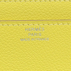 エルメス HERMES コンスタンス トゥーゴー ライム エバーカラー 長財布 シルバー金具 黄色 ショルダー