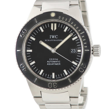 IWC IWC GSTアクアタイマー IW353602 自動巻き メンズ OH済 黒 バー 2000m デイト