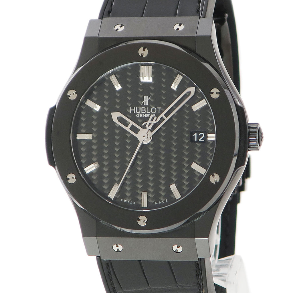 ウブロ HUBLOT クラシックフュージョン ブラックマジック 551.CM.1670.RX 自動巻き メンズ 男性 紳士 黒 カーボンファ