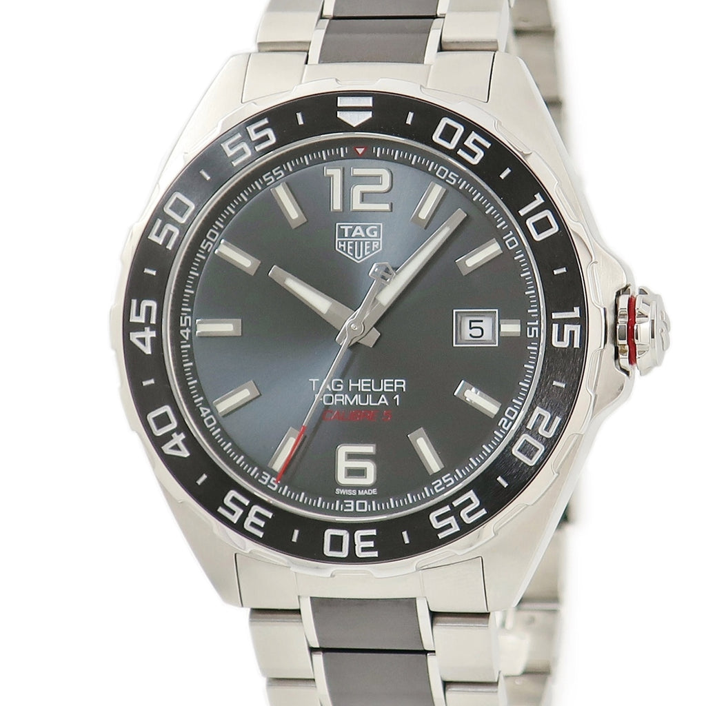 タグホイヤー Tag Heuer フォーミュラ1 デイト WAZ2011.BA0843 自動巻き メンズ バー 逆回転防止ベセル シルバー×