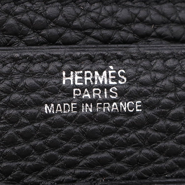 エルメス HERMES ドゴンデュオ ドゴンGM  ブラック トゴ 長財布 シルバー金具 黒