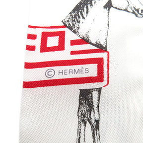 エルメス HERMES ツイリー ホワイト×マルチカラー シルク スカーフ 【GARDE ROBE POP/ガルドローブポップ】
