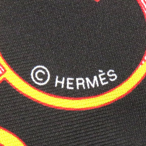 エルメス HERMES ツイリー ノワール×ローズ×マルチカラー シルク スカーフ 【DO RE BOUCLES/ド レ ブックル】