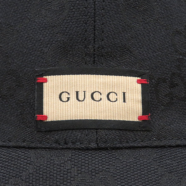 グッチ GUCCI リバーシブル GG バケットハット 728837 4HAWD ブラック×グレー ポリエステル コットン ナイロン 14038 ハット 黒 グレー GG