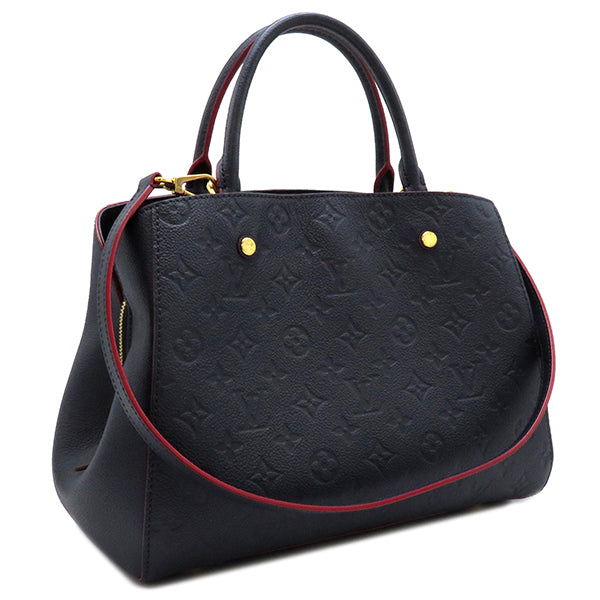 ルイヴィトン LOUIS VUITTON モンテーニュ MM M42746 マリーヌルージュ モノグラムアンプラント 2WAYバッグ ゴール