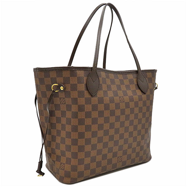 ルイヴィトン LOUIS VUITTON ネヴァーフル MM N51105 スリーズ ダミエキャンバス トートバッグ ゴールド金具 茶 赤