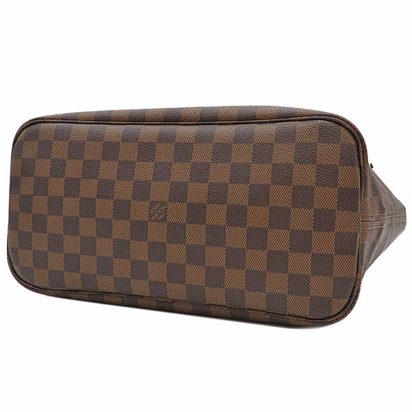 ルイヴィトン LOUIS VUITTON ネヴァーフル MM N51105 スリーズ ダミエキャンバス トートバッグ ゴールド金具 茶 赤