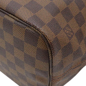 ルイヴィトン LOUIS VUITTON ネヴァーフル MM N51105 スリーズ ダミエキャンバス トートバッグ ゴールド金具 茶 赤