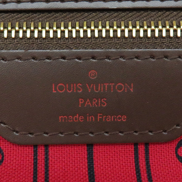 ルイヴィトン LOUIS VUITTON ネヴァーフル MM N51105 スリーズ ダミエキャンバス トートバッグ ゴールド金具 茶 赤