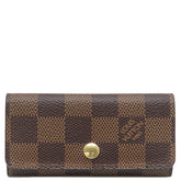 ルイヴィトン LOUIS VUITTON ミュルティクレ4 N62631  ダミエエベヌ ダミエキャンバス キーケース ゴールド金具 茶 ブラウン