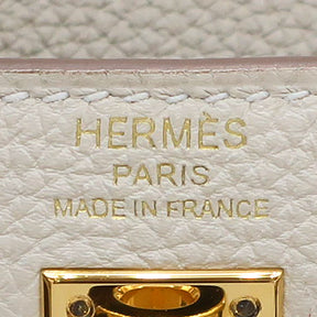 エルメス HERMES ケリー25 内縫い クレ トゴ 2WAYバッグ ゴールド金具 オフホワイト ショルダー