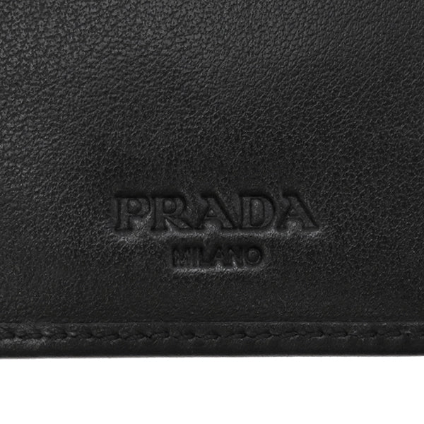 プラダ PRADA VITELLO レザー ウォレット 2MV836 NERO レザー 長財布 シルバー金具 黒 三角ロゴ