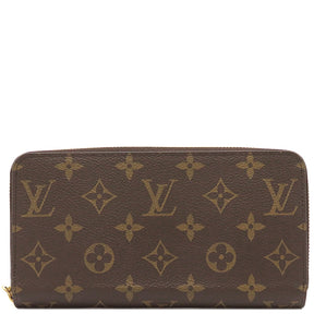 ルイヴィトン LOUIS VUITTON ジッピー ウォレット M41896 モノグラム×コクリコ モノグラムキャンバス 長財布 ゴールド金具 茶 赤 ラウンドファスナー