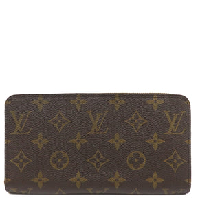 ルイヴィトン LOUIS VUITTON ジッピー ウォレット M60017  モノグラム モノグラムキャンバス 長財布 ゴールド金具 茶 ラウンドファスナー