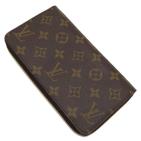 ルイヴィトン LOUIS VUITTON ジッピー ウォレット M60017  モノグラム モノグラムキャンバス 長財布 ゴールド金具 茶 ラウンドファスナー