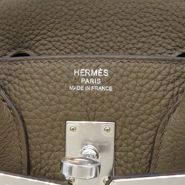 エルメス HERMES バーキン25 ツンドラ トゴ ハンドバッグ シルバー金具 新品 未使用 グレージュ 茶