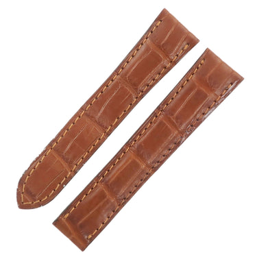 カルティエ Cartier ブラウン クロコダイル 腕時計パーツ 純正 クロコ Dバックル用 替え バンド ベルト ストラップ 16ｍｍ 茶