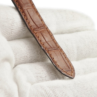 カルティエ Cartier ブラウン クロコダイル 腕時計パーツ 純正 クロコ Dバックル用 替え バンド ベルト ストラップ 16ｍｍ 茶