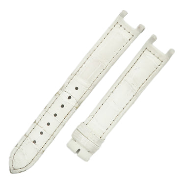 カルティエ Cartier パシャ用 クロコバンド オフホワイト クロコダイル 腕時計パーツ 純正 替え ベルト ストラップ 15ｍｍ 白