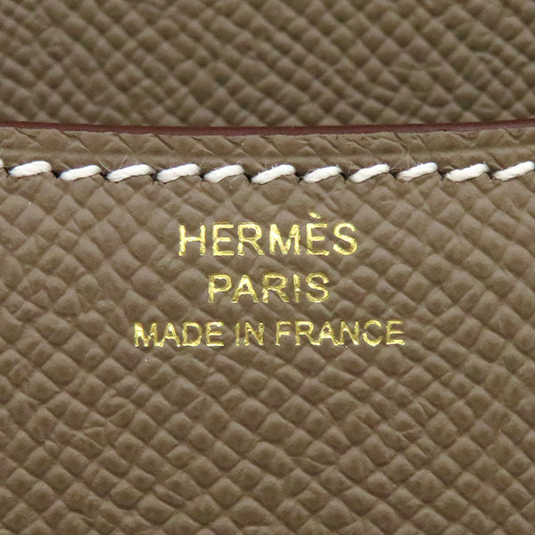 エルメス HERMES コンスタンス3 ミニ ミロワール エトゥープ ヴォーエプソン ショルダーバッグ ローズゴールド金具 新品 未使用 グレージュ PG金具