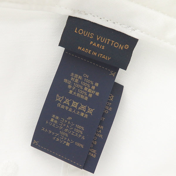 ルイヴィトン LOUIS VUITTON マイ LV パリ M7592L ブロン コットン 14039 キャップ ゴールド金具 白 ピンク LVイニシャル ロゴ