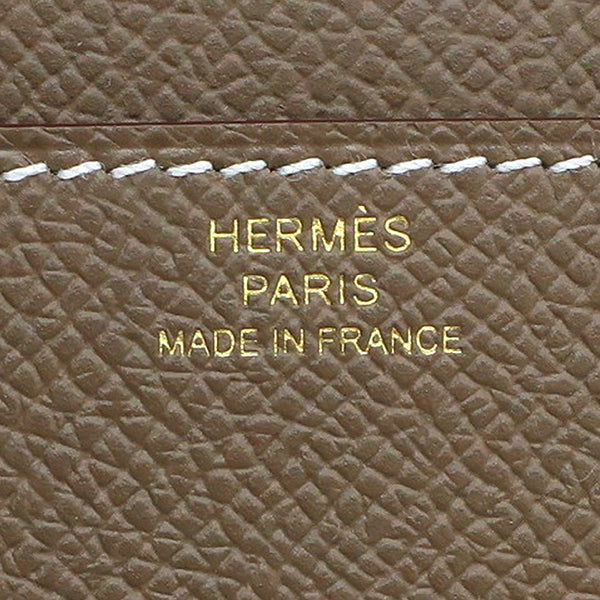 エルメス HERMES コンスタンス トゥーゴー エトゥープ ヴォーエプソン 長財布 ゴールド金具 新品 未使用 グレージュ ショルダー