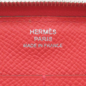 エルメス HERMES ソワクール フラミンゴパーティ ピンク×マルチカラー シルク ヴォーエプソン 長財布 シルバー金具 ラウンドファスナー