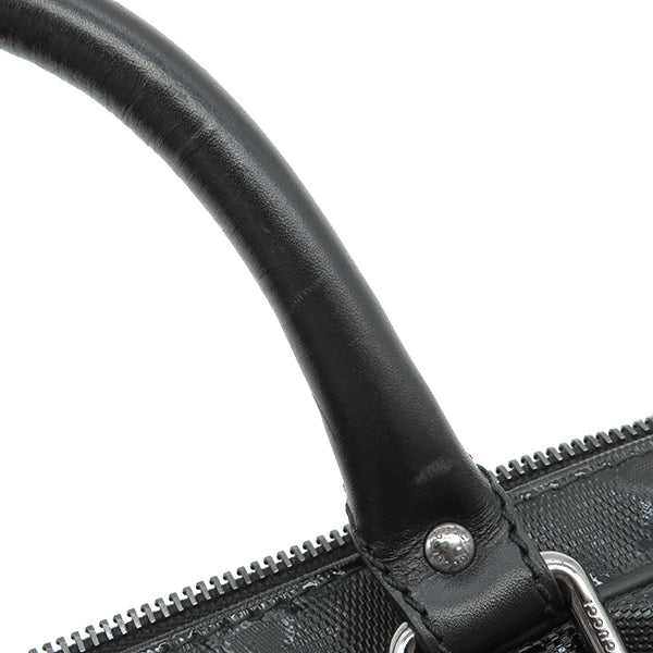 グッチ GUCCI GGインプリメ ブリーフケース 201480 ブラック PVC レザー ビジネスバッグ ガンメタル金具 黒