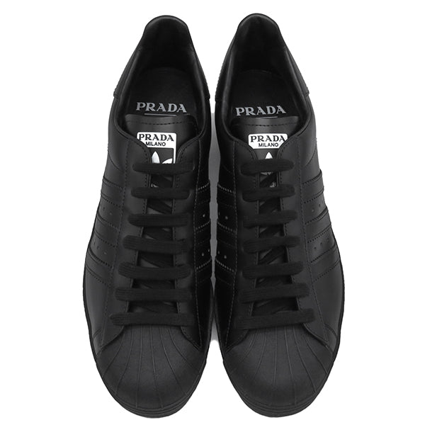 プラダ PRADA アディダス オリジナルス スーパースター FW6679 ブラック レザー ＃29 スニーカー 黒 PRADA × ADIDAS