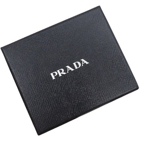 プラダ PRADA ダブルジップ 1ML024 BLUBTTE レザー 二つ折り財布 ゴールド金具 SAFFIANO METAL 青