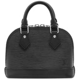 ルイヴィトン LOUIS VUITTON ナノ アルマ M81945 ブラック エピレザー 2WAYバッグ シルバー金具 黒 ミニバッグ