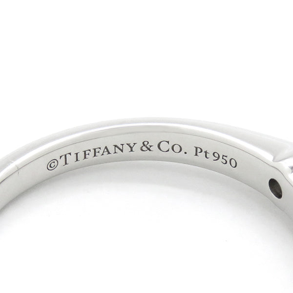 ティファニー Tiffany & Co ソリティア ダイヤリング プラチナシルバー Pt950 ダイヤモンド リング 指輪 T＆Co. 一粒 1P 日付・イニシャル刻印あり