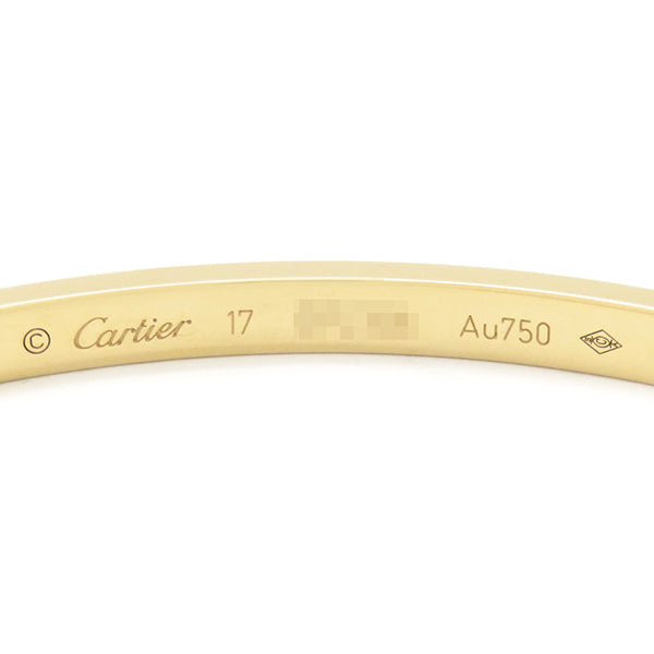 カルティエ Cartier LOVE ラブブレス SM B6047517 イエローゴールド K18YG #17 ブレスレット 750 18K 18金
