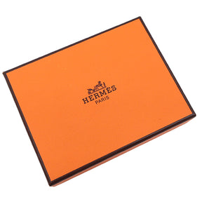 エルメス HERMES ルヴァンキャトル ゴールド レザー コインケース シルバー金具 茶