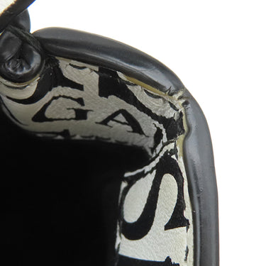 バレンシアガ BALENCIAGA ボンジュールパリ ショッピング フォンホルダー 593826-1BW5N ホワイトXブラック レザー ショルダーバッグ シルバー金具 ミニバッグ 白 黒