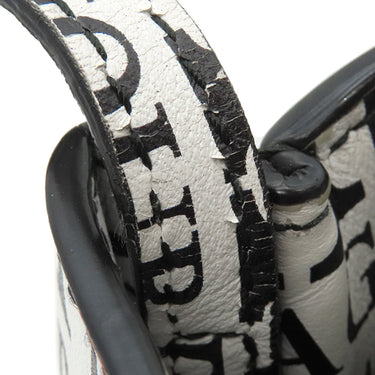 バレンシアガ BALENCIAGA ボンジュールパリ ショッピング フォンホルダー 593826-1BW5N ホワイトXブラック レザー ショルダーバッグ シルバー金具 ミニバッグ 白 黒