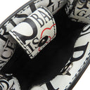 バレンシアガ BALENCIAGA ボンジュールパリ ショッピング フォンホルダー 593826-1BW5N ホワイトXブラック レザー ショルダーバッグ シルバー金具 ミニバッグ 白 黒