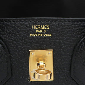 エルメス HERMES バーキン25 ブラック トゴ ハンドバッグ ゴールド金具 新品 未使用 黒