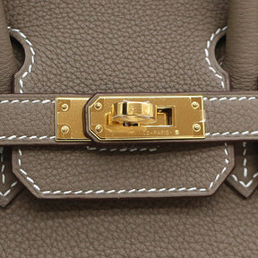 エルメス HERMES バーキン25 エトゥープ トゴ ハンドバッグ ゴールド金具 新品 未使用 グレージュ