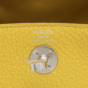 エルメス HERMES リンディ ミニ 20 サン トリヨンクレマンス ショルダーバッグ シルバー金具 新品 未使用 黄色