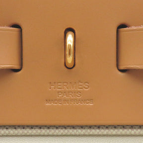 エルメス HERMES エールバッグジップPM 31 ベージュ×ナチュラル トワルアッシュ ヴァッシュハンター 2WAYバッグ ゴールド金具