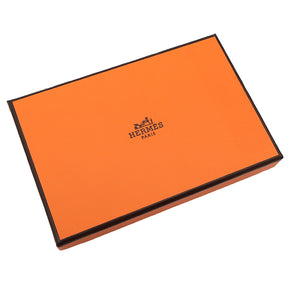 エルメス HERMES カルヴィ デュオ エコルセ ヴォーエプソン カードケース シルバー金具 新品 未使用 茶