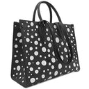 ルイヴィトン LOUIS VUITTON オンザゴー MM M46389 ブラック×ホワイト モノグラムアンプラント トートバッグ シルバー金具 草間彌生