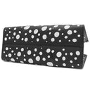 ルイヴィトン LOUIS VUITTON オンザゴー MM M46389 ブラック×ホワイト モノグラムアンプラント トートバッグ シルバー金具 草間彌生