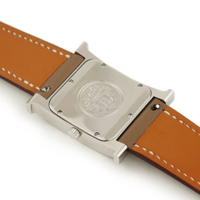 エルメス HERMES Hウォッチ HH1.510 クオーツ レディース ボーイズ H型 四角 ギヨシェ アラビア