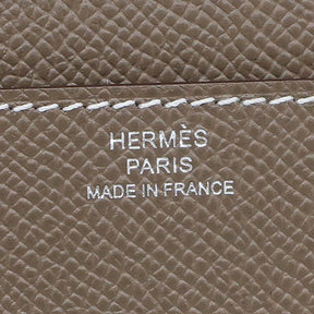 エルメス HERMES コンスタンス トゥーゴー エトゥープ ヴォーエプソン 長財布 シルバー金具 新品 未使用 グレージュ ショルダー