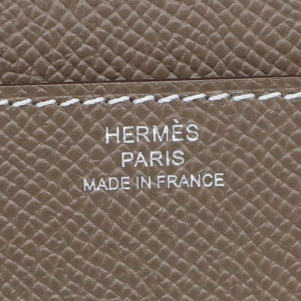 エルメス HERMES コンスタンス トゥーゴー エトゥープ ヴォーエプソン 長財布 シルバー金具 新品 未使用 グレージュ ショルダー