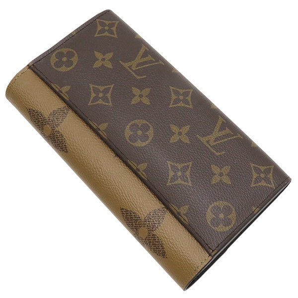 ルイヴィトン LOUIS VUITTON ポルトフォイユ サラ M80726 モノグラム モノグラムキャンバス モノグラムジャイアントリバースキャンバス 長財布 ゴールド金具 茶 二つ折り