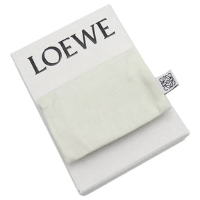 ロエベ LOEWE アナグラム バーティカル ウォレット スモール C821S33X05 ブラック ペブルグレインカーフスキン 三つ折り財布 シルバー金具 黒 コンパクト