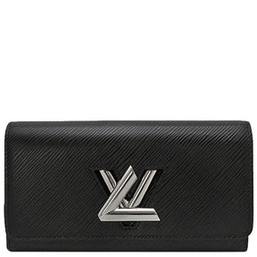 ルイヴィトン LOUIS VUITTON ポルトフォイユ ツイスト M68309 ノワール エピレザー 長財布 シルバー金具 黒